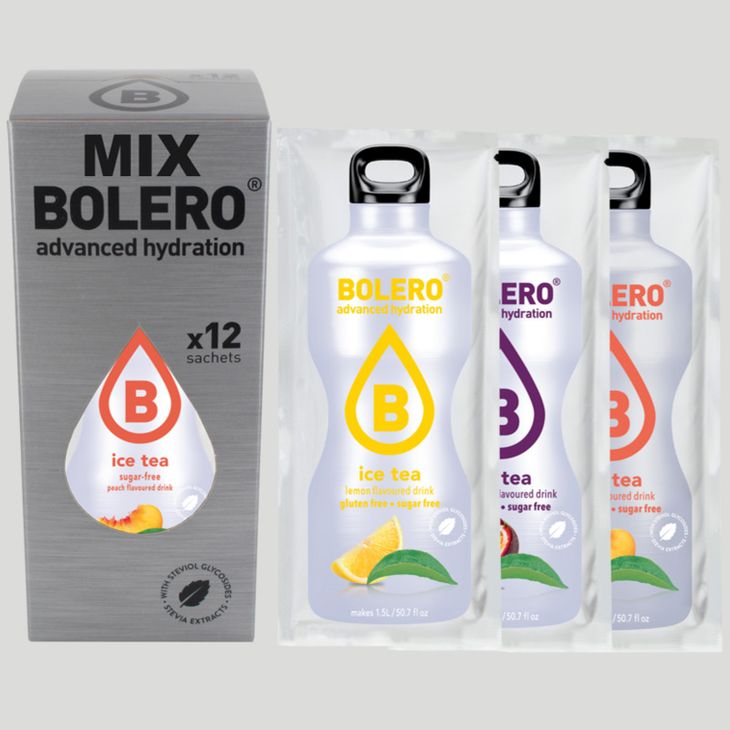 Bolero Advanced Hydration – Ice Tea Mix Box (Box of 12 Sachets)